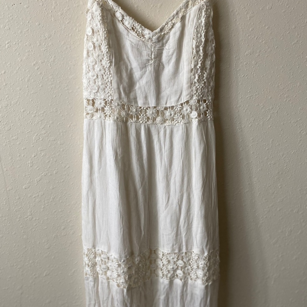 White with detail maxi dress